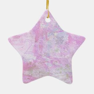 Romantisches süßes frohes neues Jahr 2016 Soft Pin Keramik Ornament