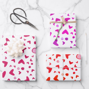 Romantisches Talentinherzen beim Greifen Geschenkpapier Set