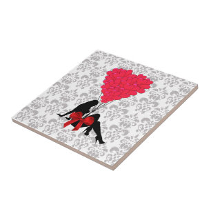 Romantisches Valentindesign Fliese