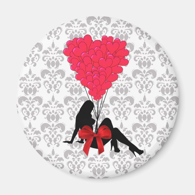 Romantisches Valentindesign Magnet (Vorne)