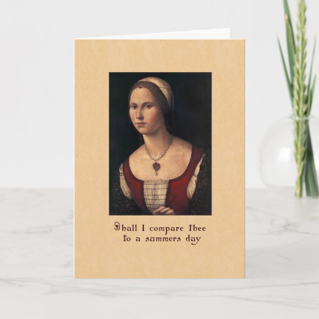 Romantisches Valentine der Renaissance Feiertagskarte (Vorderseite)