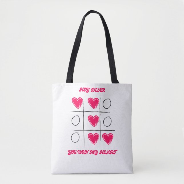 Romantisches Valentingeschenk gewinnst du das Weiß Tasche (Vorderseite)