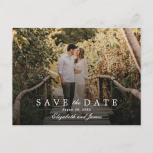 Romantisches Verlobungsfoto Save The Date Hochzeit Postkarte