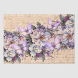 Romantisches Vintage-Blumen-Liebesbrief-Decoupage Seidenpapier