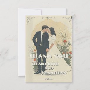 Romantisches Vintage-Hochzeitspaar Kunst