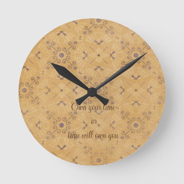 Romantisches Vintages Design Runde Wanduhr (Vorderseite)