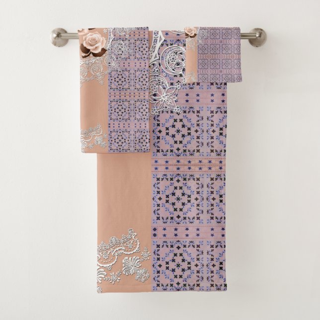 Romantisches Vintages HandtuchSet Badhandtuch Set (Insitu)