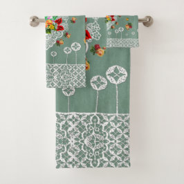 Romantisches Vintages HandtuchSet Badhandtuch Set