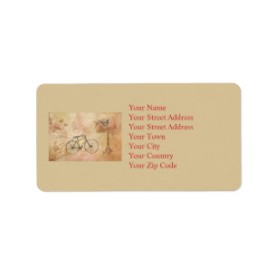 Romantisches Vintages Paris in der Adressaufkleber