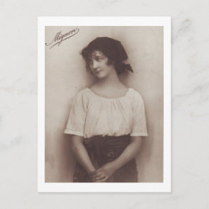 Romantisches Vintages Portrait Postkarte