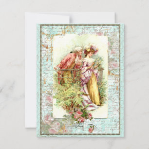 Romantisches Vintages Regenzentrum mit Rose