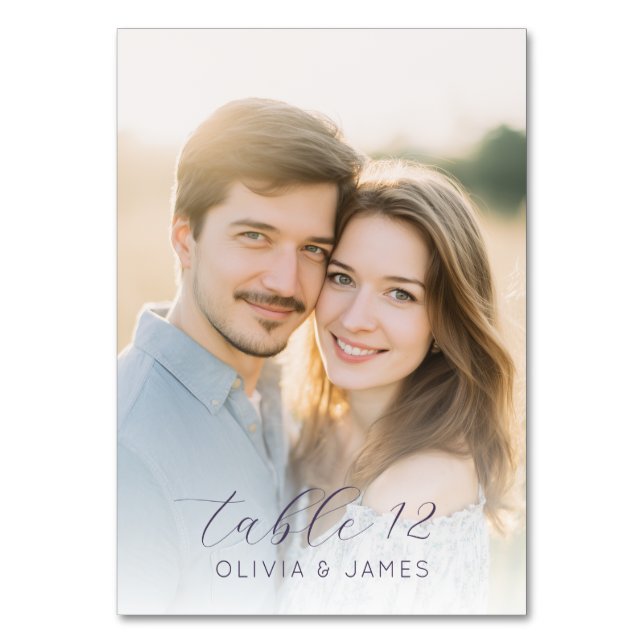 Romantisches Warmes Foto Tischnummer (Rückseite)