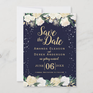 Romantisches Winterfoto Save the Date