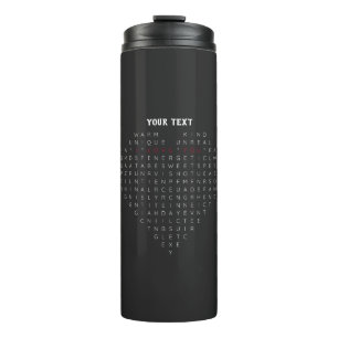 Romantisches Word Search Heart - I Liebe You Puzzl Thermosbecher