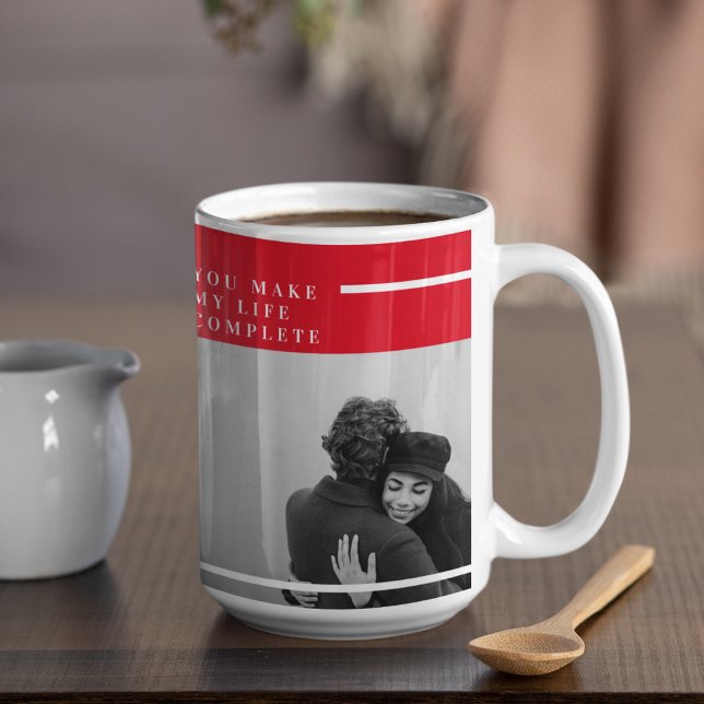 Romantisches Zitat und Foto | Valentines Gift Kaffeetasse (Von Creator hochgeladen)