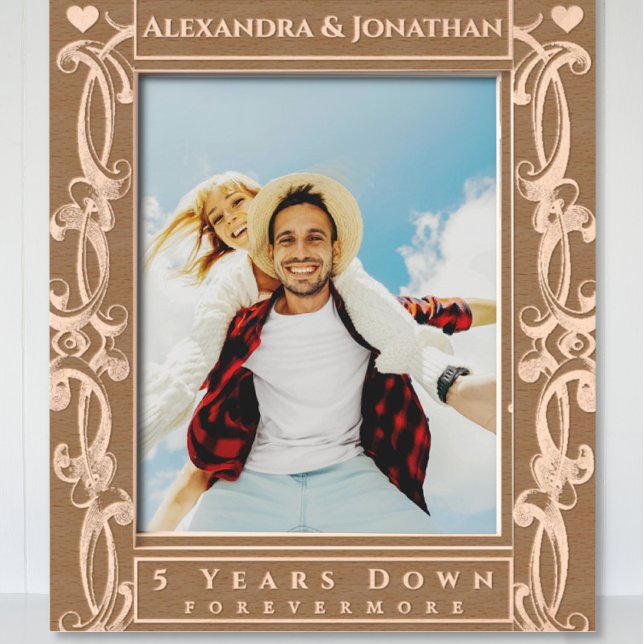 Romantisches Zwei-Herzen-Scroll Neugeborenes Hochz Geätzte Rahmen (Von Creator hochgeladen)