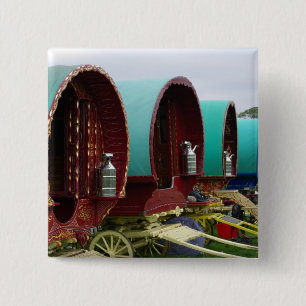 Romany gypsy caravans button