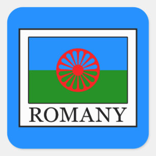 Romany Quadratischer Aufkleber