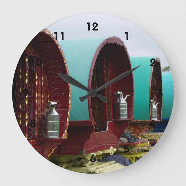 Romany Sinti und Roma Bowtop Waggons Große Uhr (Vorderseite)