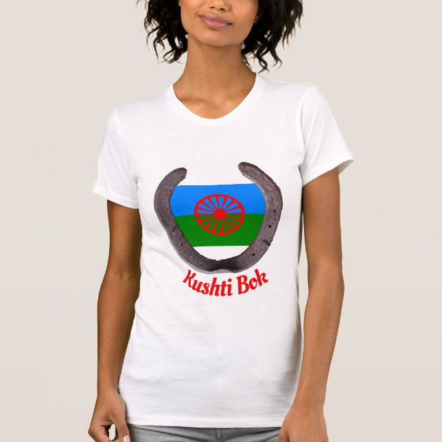 Romany Sinti und Roma Flag T-Shirt (Vorderseite)