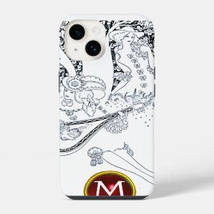 ROMANZE /ROMANTISCHE LIEBHABER SCHWARZ WEISS ROTES iPhone 14 HÜLLE