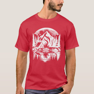 Romc Camping am See Inhe Wald familie T-Shirt