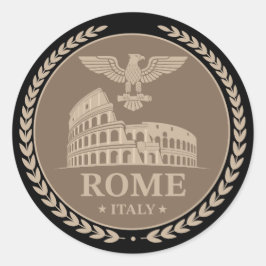 Rome Colosseum Italy Europe Runder Aufkleber