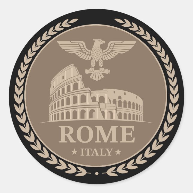 Rome Colosseum Italy Europe Runder Aufkleber (Vorderseite)