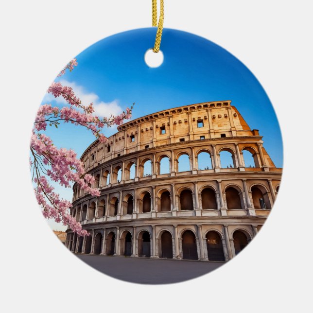 Rome Colosseum Italy Painted Keramik Ornament (Vorne)