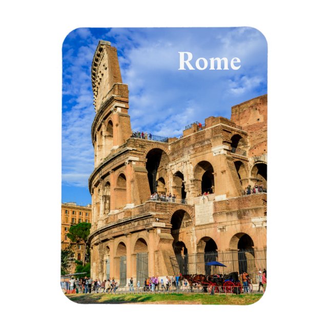 Rome et Colisée Vinyl Magnet (Vertical)