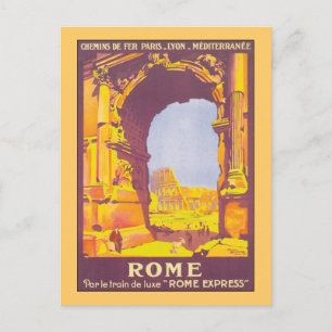 Rome Express Vintage Reiseposter Postkarte