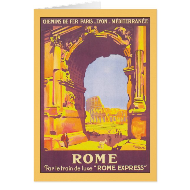 Rome Express Vintage Travel Poster (Vorne)