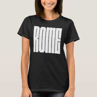 Rome Italian CIty Bold Block Typeface T-Shirt