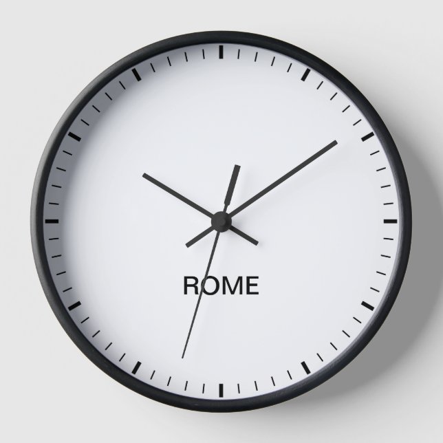 Rome Italie Horloge horaire Style Newsroom (Recto)