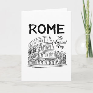 Rome Italy City Cityscape Skyline Funny Gift Idea Karte