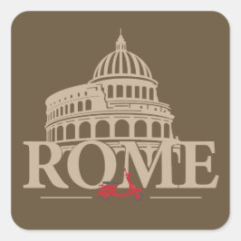 Rome Italy Europe Quadratischer Aufkleber
