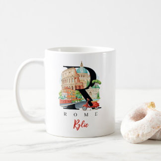 Rome Italy Monogram Letter R Personalized Gift Kaffeetasse