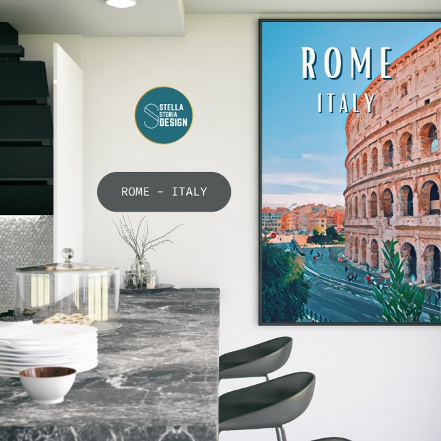 Rome, la ville de la Dolce Vita et du charme itali Poster (Rome, la ville de la Dolce Vita et du charme italienne)