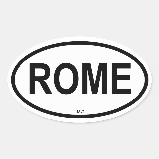 ROME OVALER AUFKLEBER (Vorderseite)