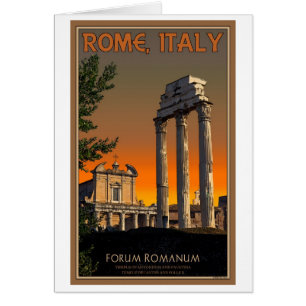 Rome - Ruines du Temple dans Forum Romanum