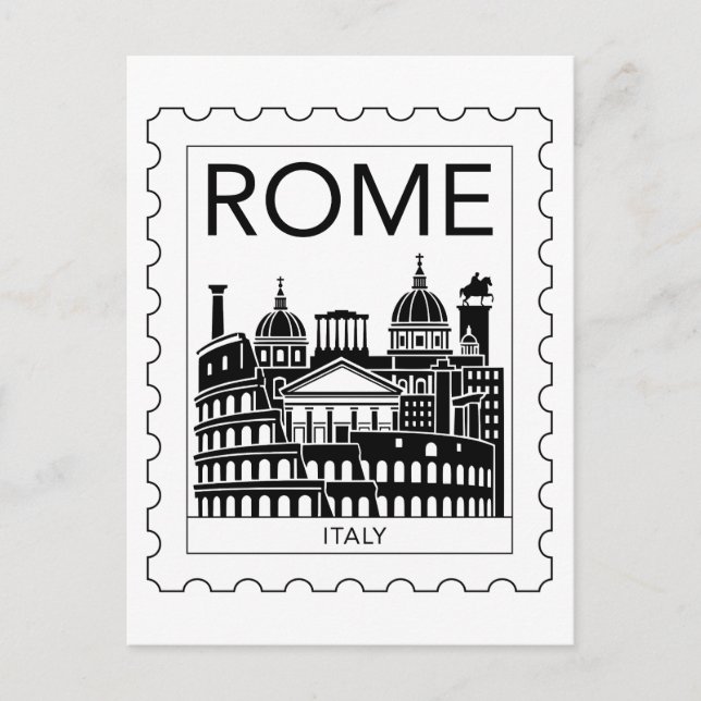 Rome Souvenir Italy Postage Briefmarke Postkarte (Vorderseite)
