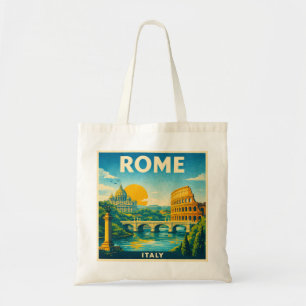 Rome Travel Poster Tote Bag