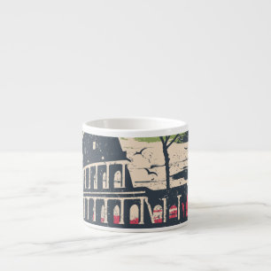 Rome Typografie: Eiffel Tower Poster. Espressotasse