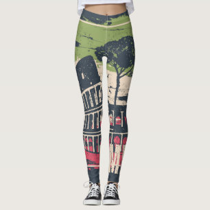 Rome Typografie: Eiffel Tower Poster. Leggings