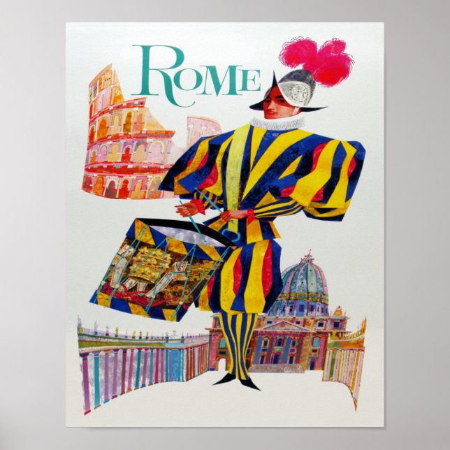 Rome Vintage Travel Poster (Vorne)