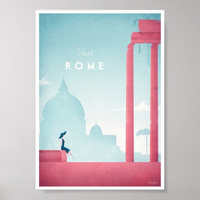Rome Vintage Travel Poster (Vorne)