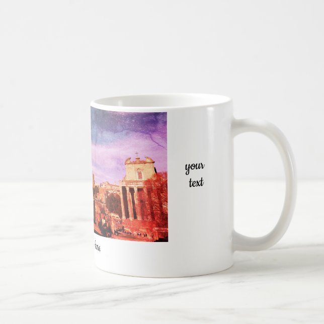 Rome Voyage Mug avec ruines de la vieille ville ro (Droite)