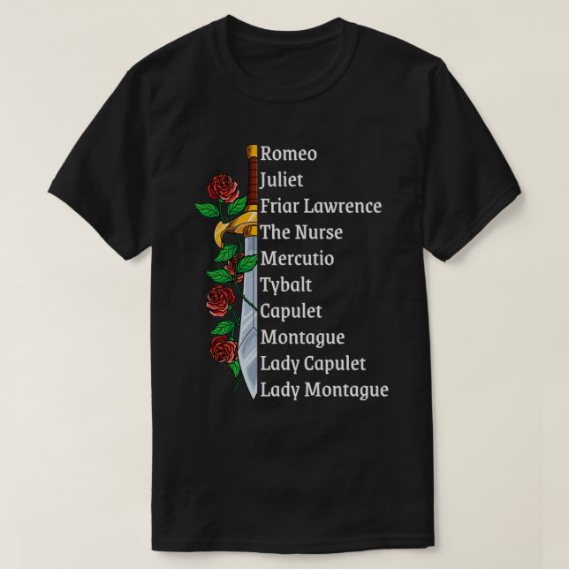 Romeo and Juliet, William Shakespeare Gift Pullove T-Shirt (Design vorne)
