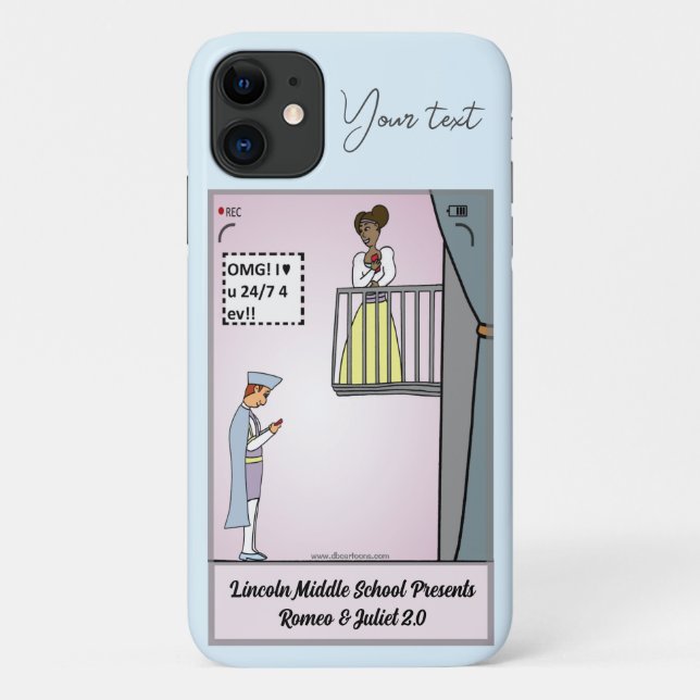 Romeo et Juliet 2.0 Coque bleu-Mate iPhone 11 Coqu (Dos)