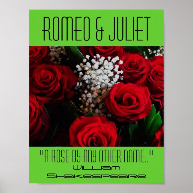 Romeo & Julia Poster Ein Rose Shakespeare Festival (Vorne)